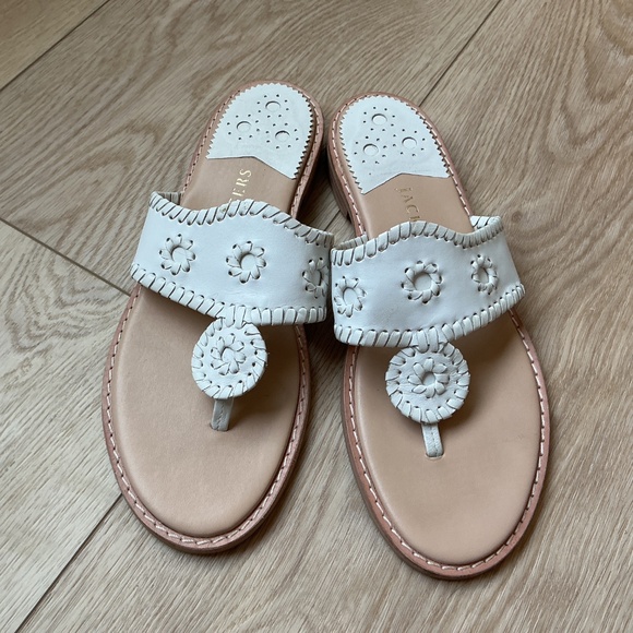 Jack Rogers Sandals White - Size 9.5 - Picture 2 of 3